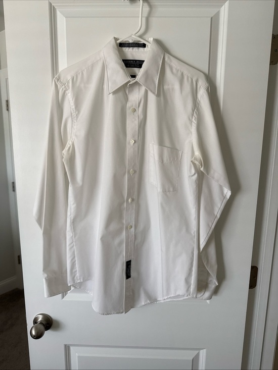 Geoffrey Beene Other - Geoffrey Beene Men's White Solid Dress Shirt 16 34/35